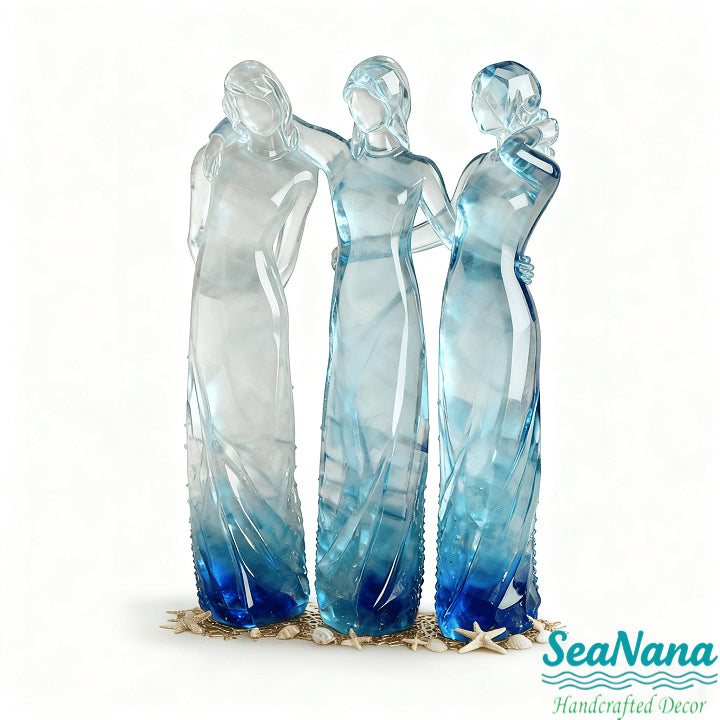 👩🏻🤝👩🏻Sisters by My Side, Celebrates Friendships Three Sisters Sculpture🎁Thanksgiving Day, Christmas, birthday gifts