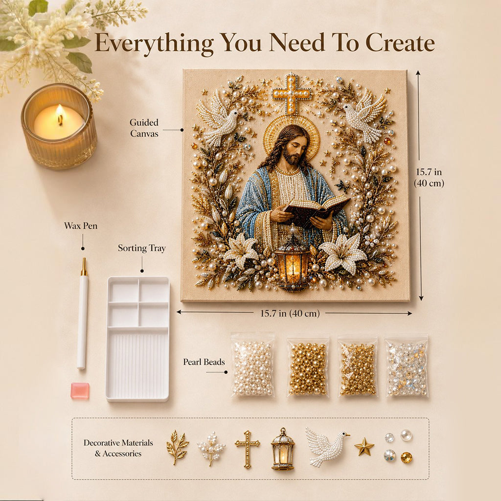 🔥LAST DAY 59% OFF -🙏Christian DIY Pearl Art Set