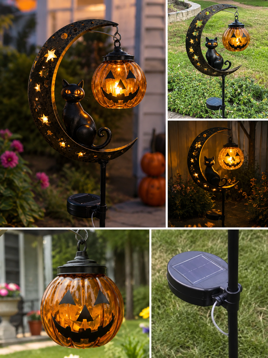 2026! ! !π₯59% OFF TODAY π» Solar Halloween Garden Stake Light with Black Cat & Pumpkin