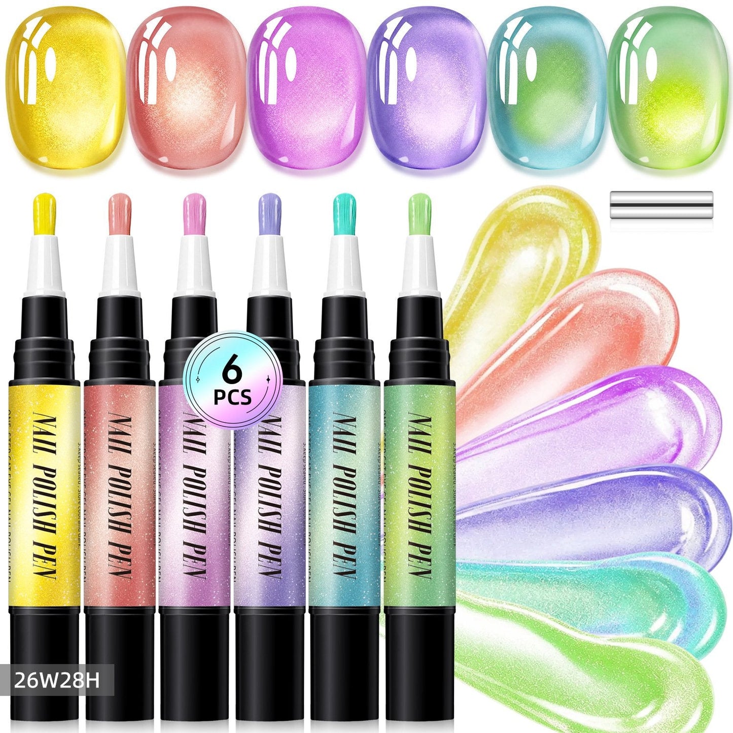 π
6PCS One-Step Gel Nail Art Pen Set β Salon Beauty at Home
