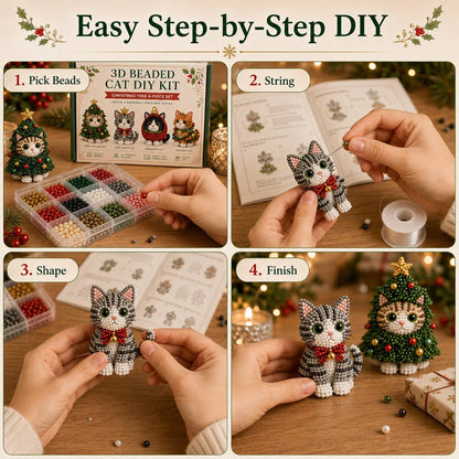 🐱✨ Create Your Own 3D Beaded Christmas Cats | Beginner-Friendly DIY Kit🎁Buy 2 | FREE Shipping