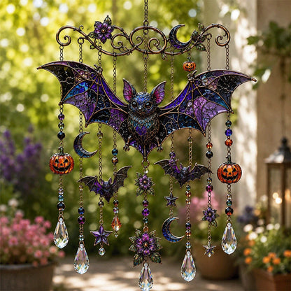 🎃 Halloween Hummingbird Wind Chime | Crystal Garden Hanging Decor