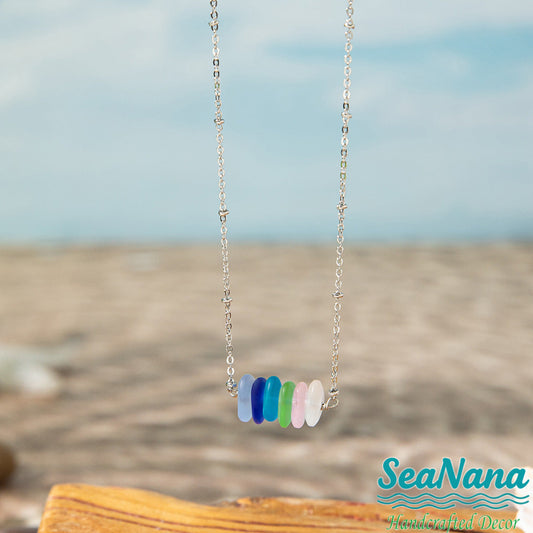 Soul Sister Sea Glass Rainbow Necklace