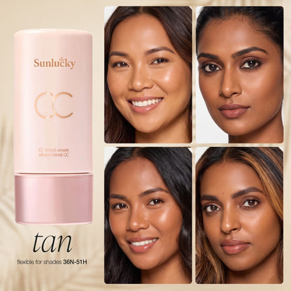🚀Flash Sale 60% OFF 🎁 Get Free SPF Powder Brush | ✨CC color-correcting tinted serum