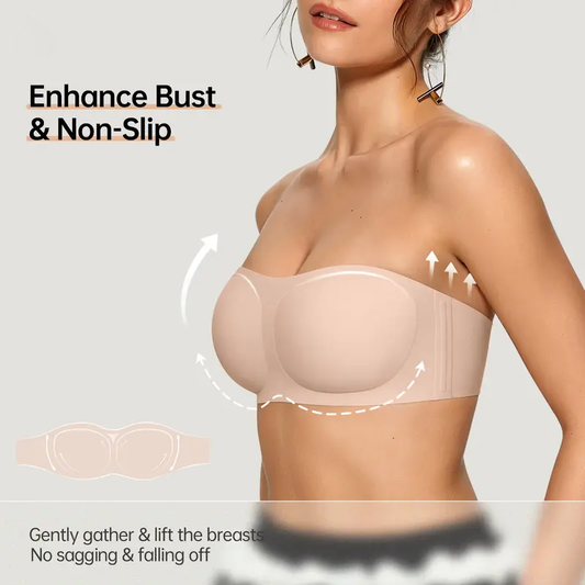 Final 3 Hours: 60%OFF🔥  Womens Strapless Bras Push Up Bandeau Bra