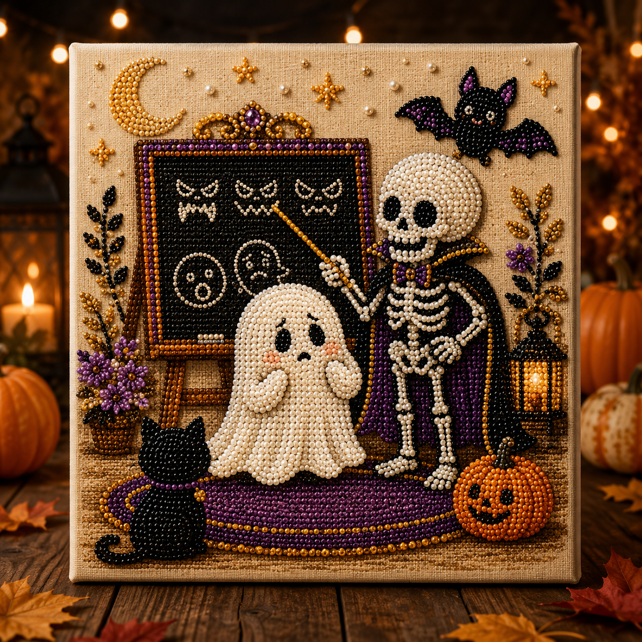 🎃 Absurd Halloween Moments Pearl Art Kit 👻🎃 – Spooky‑Cute DIY Beaded Wall Art