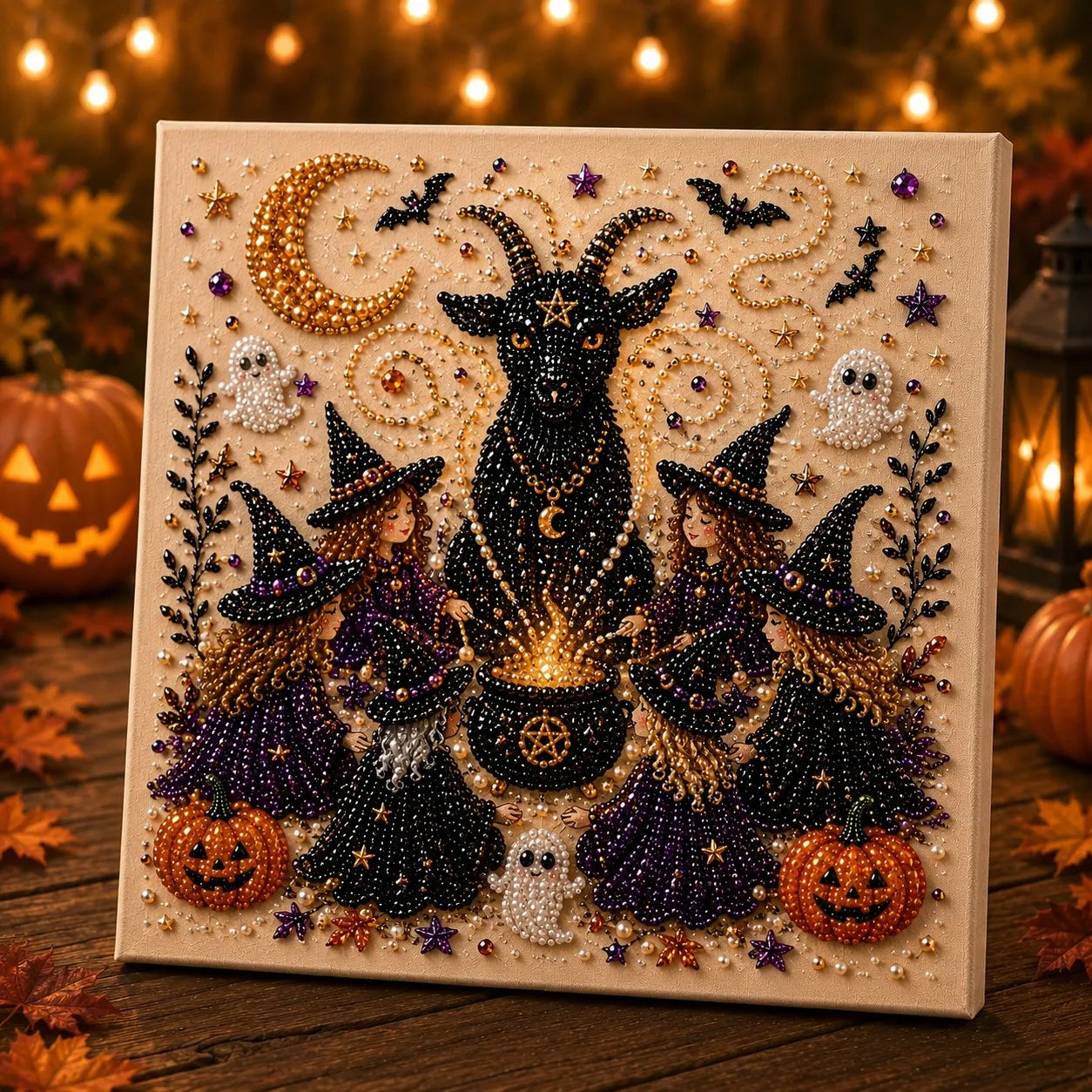 🎃👻 Premium 3D Pearl Halloween Wall Art Kit