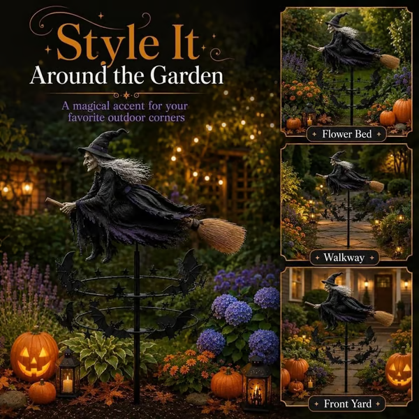 🎁2026 NEW HOT SALE 49% OFF🧙‍♀️ Enchanted Witch Garden Wind Spinner