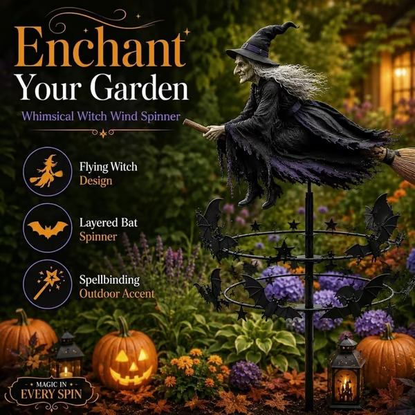 🎁2026 NEW HOT SALE 49% OFF🧙‍♀️ Enchanted Witch Garden Wind Spinner