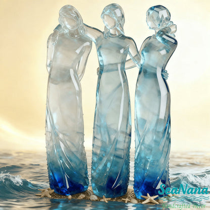 👩🏻‍🤝‍👩🏻Sisters by My Side, Celebrates Friendships Three Sisters Sculpture🎁Thanksgiving Day, Christmas, birthday gifts
