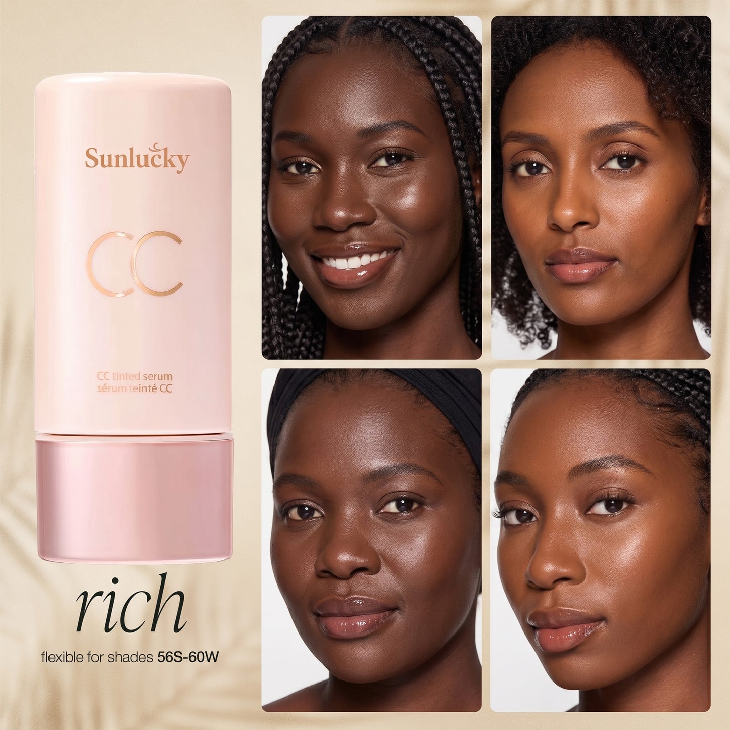 🚀Flash Sale 60% OFF 🎁 Get Free SPF Powder Brush | ✨CC color-correcting tinted serum