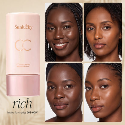 🚀Flash Sale 60% OFF 🎁 Get Free SPF Powder Brush | ✨CC color-correcting tinted serum