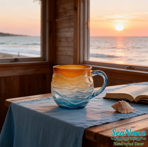 Best Gifts🎁 from Sea Sunset🌅 Wave Artisan Mug🌊