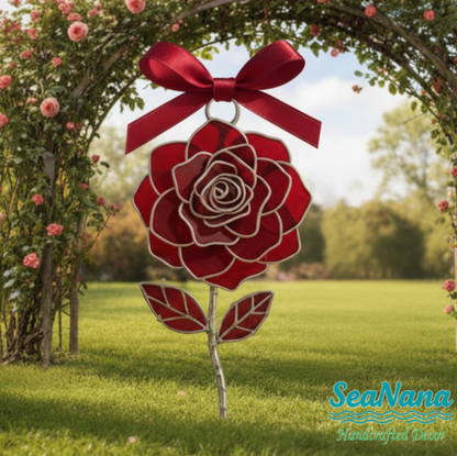 💐Handcrafted Sea Glass Flower Sun Catchers
