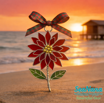 💐Handcrafted Sea Glass Flower Sun Catchers