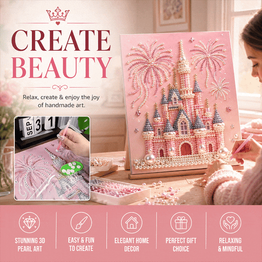 DIY Pearl Gem Art Diamond Painting Kits With Framefor Home Decor-30x40cm