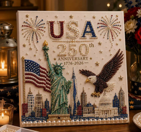 🔥LAST DAY 59% OFF - 🇺🇸 USA 250th Anniversary DIY Pearl Painting Kit ✨❤️‍🔥