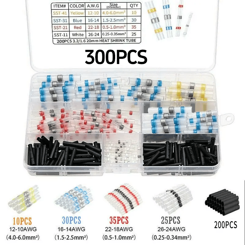 🔥Hot Sale 49% OFF✨300PCS WATERPROOF SOLDER WIRE CONNECTOR KIT