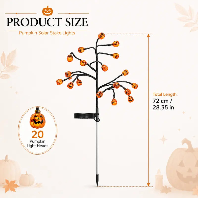 🎃Solar Pumpkin Stake Lights | Waterproof Outdoor Garden Decor, Auto Dusk-to-Dawn