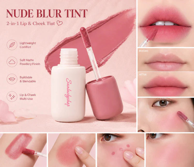 🔥Last Day Promotion 69% OFF🔥Soft Matte Nude Blur Lip Tint for Lips and Cheeks