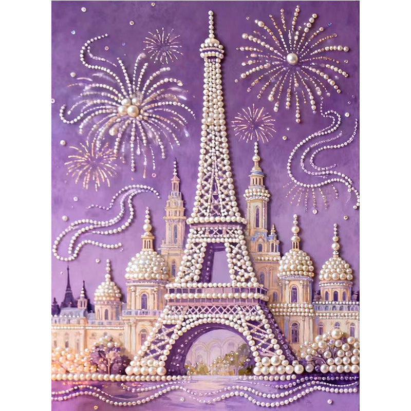 DIY Pearl Gem Art Diamond Painting Kits With Framefor Home Decor-30x40cm