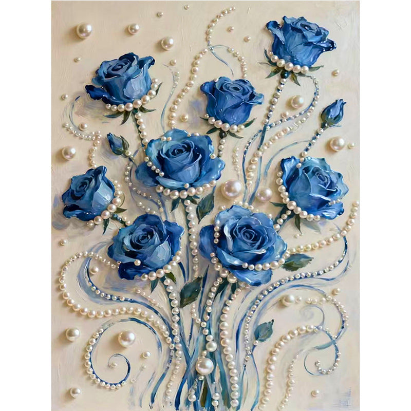 DIY Pearl Gem Art Diamond Painting Kits With Framefor Home Decor-30x40cm