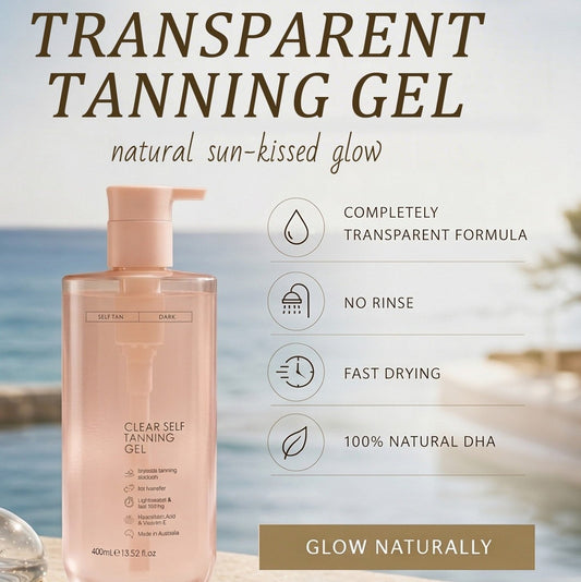 Clear Self Tanning Gel☀️Sun-assisted tanning takes just 4–6 hours