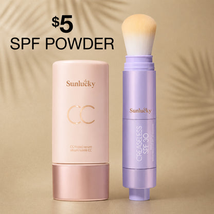 🚀Flash Sale 60% OFF 🎁 Get Free SPF Powder Brush | ✨CC color-correcting tinted serum