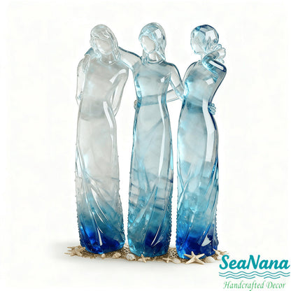 👩🏻‍🤝‍👩🏻Sisters by My Side, Celebrates Friendships Three Sisters Sculpture🎁Thanksgiving Day, Christmas, birthday gifts