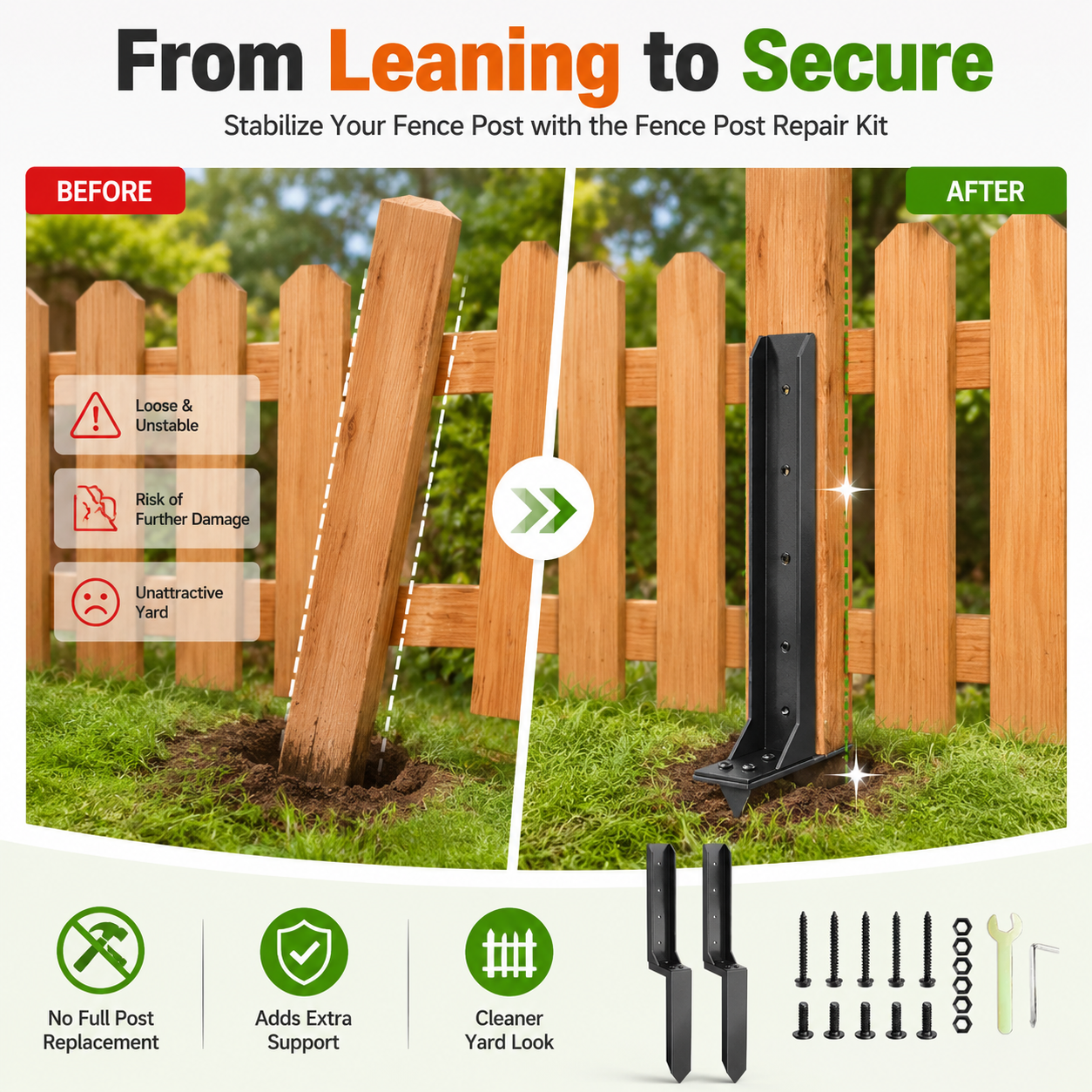 🔥Hot Sale 49% OFF🔥Fence Post Repair Kit