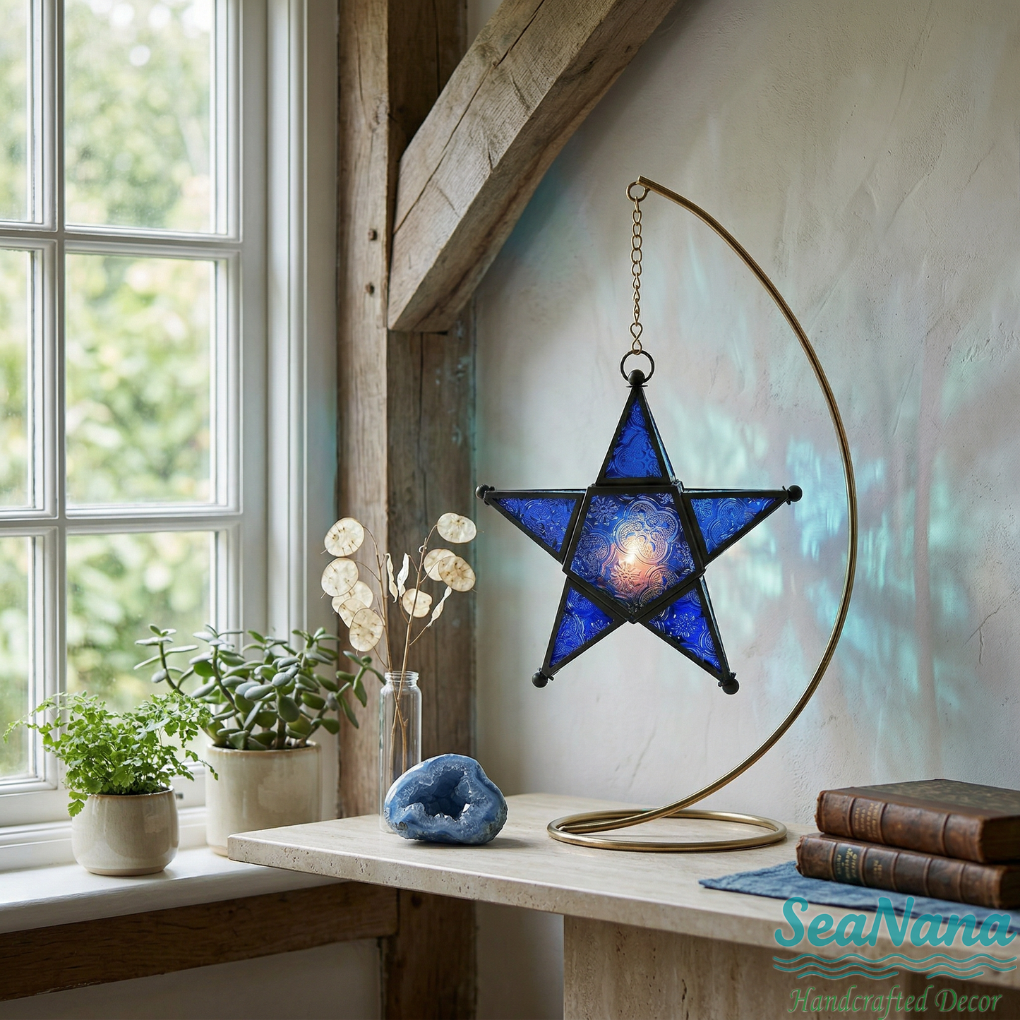 ✨Moroccan Star Lantern - Colorful Stained Glass