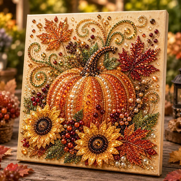 🔥 Last Day 49% OFF - 🍂💎 Autumn Pearl Painting Kit – Relaxing DIY Craft to Create Sparkling Fall Artwork 🖌️