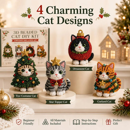 🐱✨ Create Your Own 3D Beaded Christmas Cats | Beginner-Friendly DIY Kit🎁Buy 2 | FREE Shipping