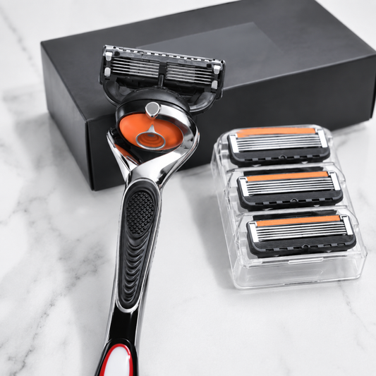 🔥Hot Sale 50% OFF 🎁6-Layer Pivoting Razor Refill Set + Handle – Ultra-Sharp Stainless Blades for Smooth Shave