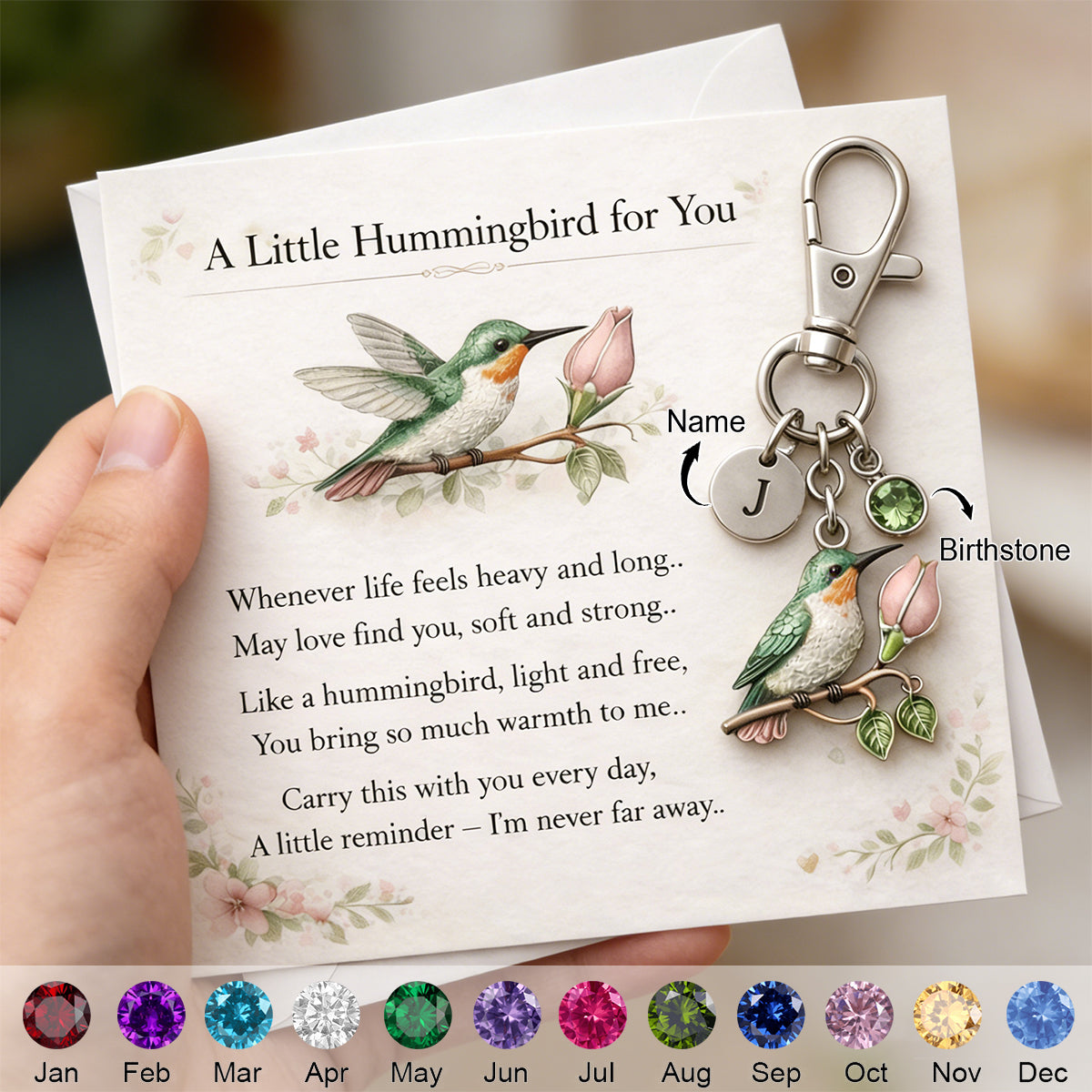 🐦Hummingbird Keychain - Birthday Gift 🎂