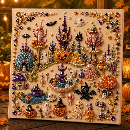 🎃👻 Premium 3D Pearl Halloween Wall Art Kit