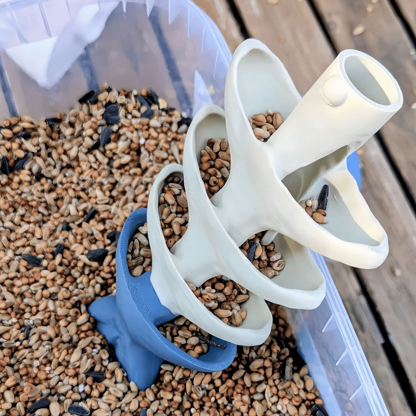 Fish Skeleton Hanging Bird Feeder