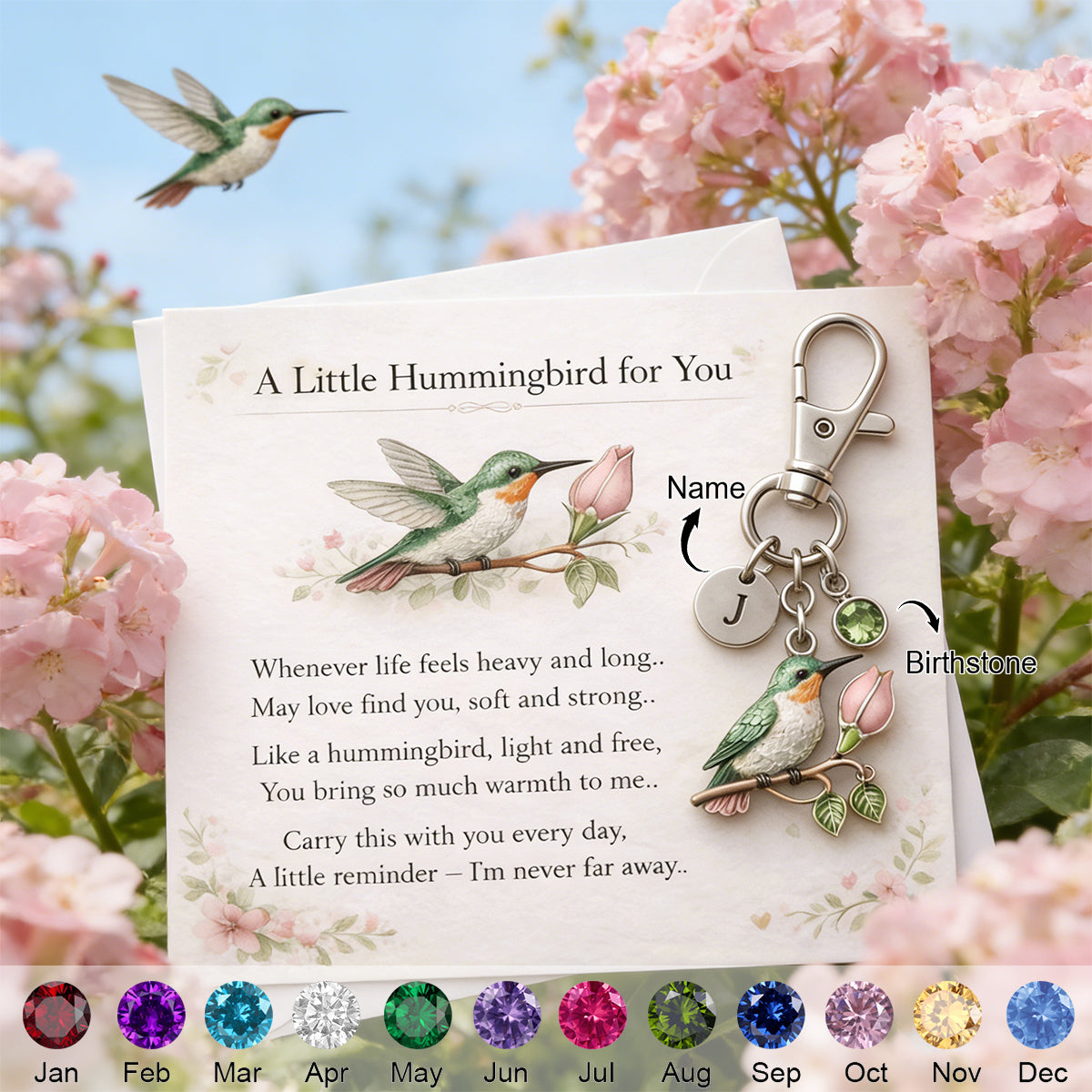 🐦Hummingbird Keychain - Birthday Gift 🎂