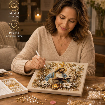 🔥LAST DAY 59% OFF -🙏Christian DIY Pearl Art Set