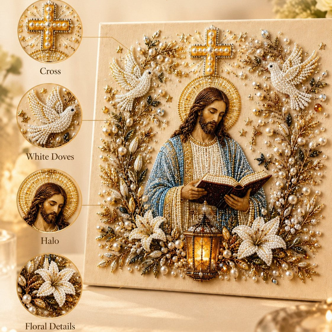 🔥LAST DAY 59% OFF -🙏Christian DIY Pearl Art Set