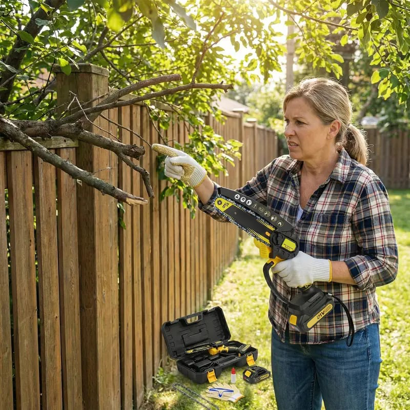 🌳2026 Pro Edition – 5-Cell Battery & Spare Chain for Tree Trimming ⚡