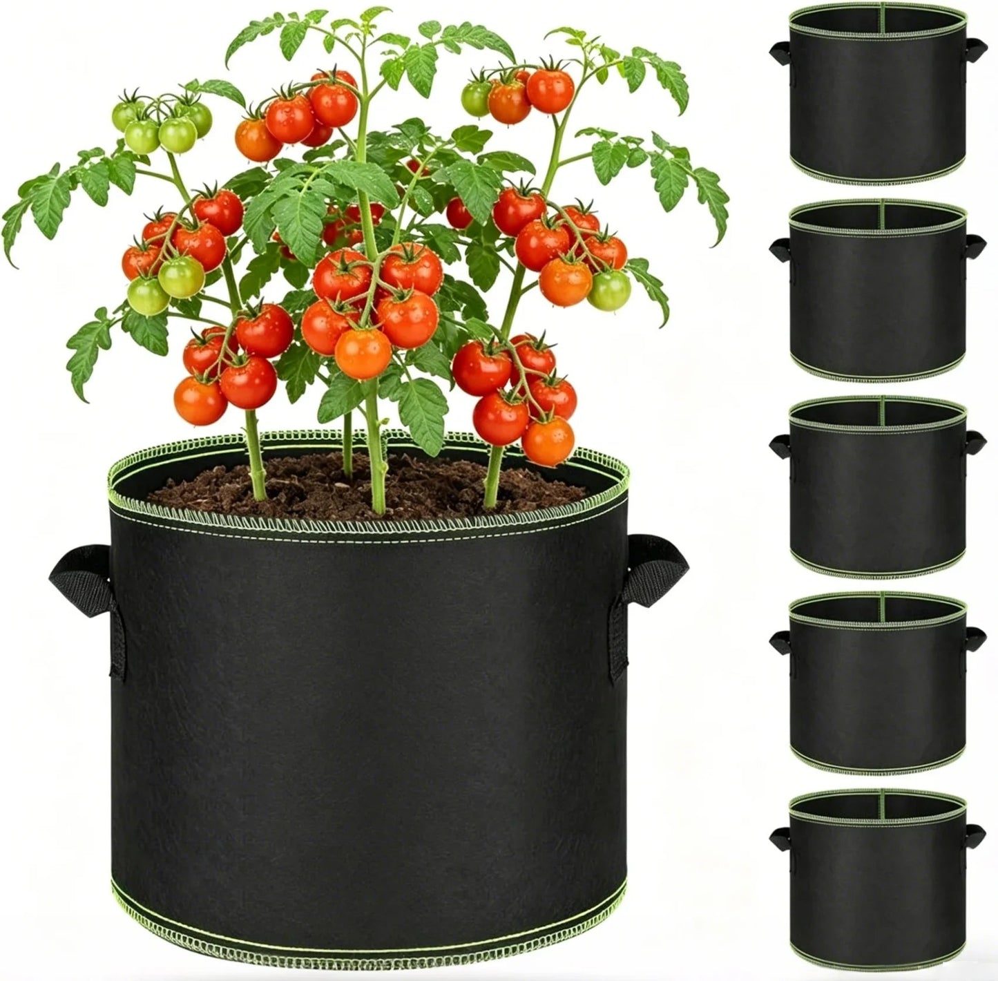 🍃Heavy-Duty Breathable Grow Bags