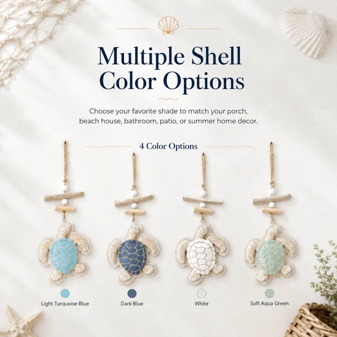 🐢Lighted Coastal Sea Turtle Hanging Wall Decor with Remote