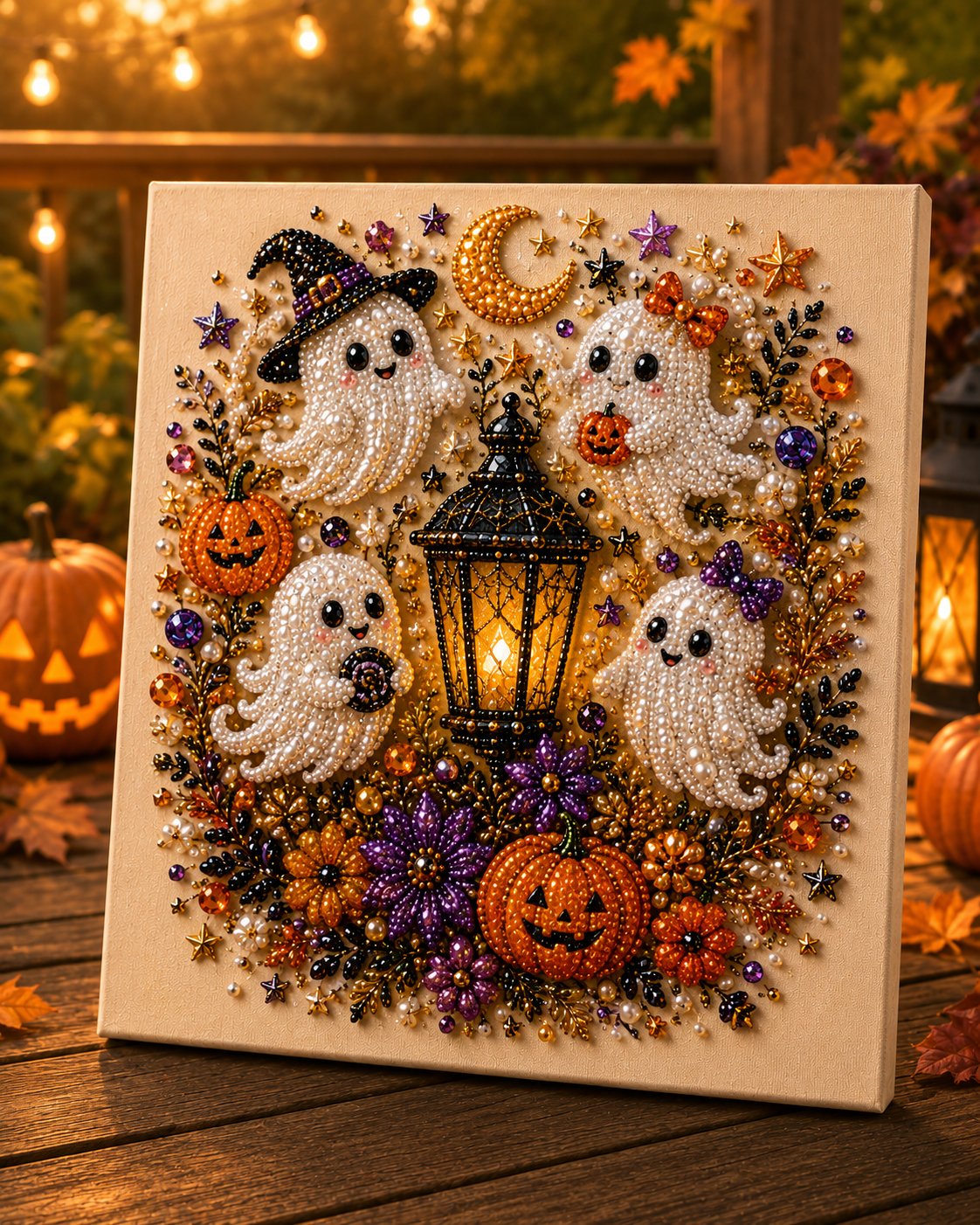 👻 Last Day 60% OFF – 👻✨ Halloween Pearl Art DIY Kit – Turn Tiny Pearls into Spooky-Cute Magic