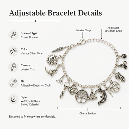 ✨Vintage Witchy Charm Bracelet