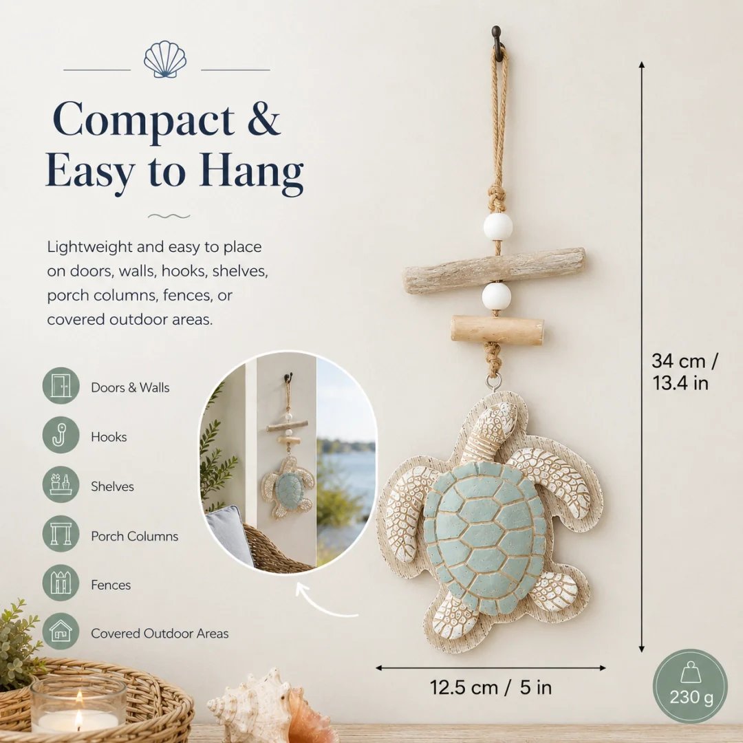 🐢Lighted Coastal Sea Turtle Hanging Wall Decor with Remote
