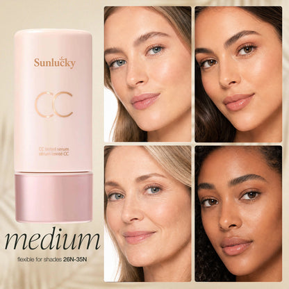 🚀Flash Sale 60% OFF 🎁 Get Free SPF Powder Brush | ✨CC color-correcting tinted serum