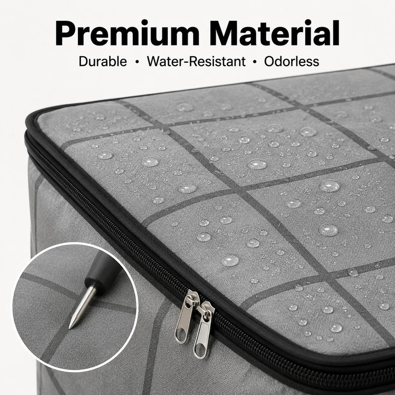 Large Capacity Storage & Moving Bag, Zippered Organizer for Clothes, Quilts, Bedding & Blankets