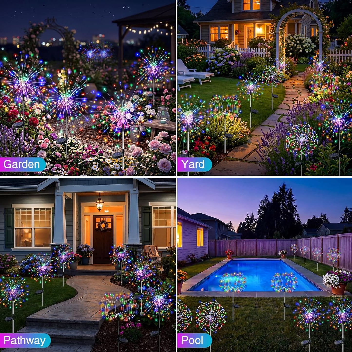 🎃 Halloween Early Bird Sale | 49% OFF Solar Firework Lights Outdoor,200 LED