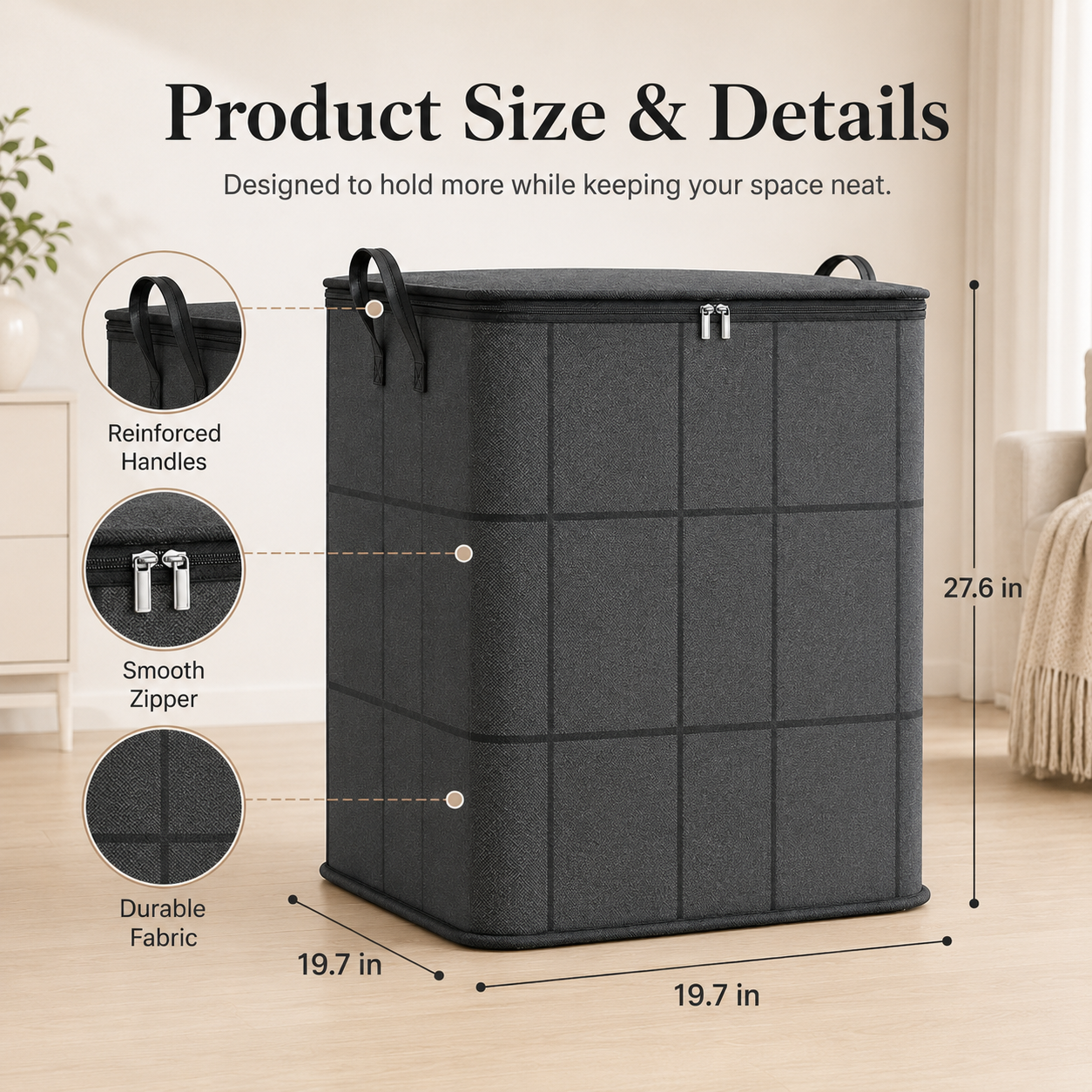 📦 Extra Large Moving & Storage Bag 🏠 | Heavy-Duty Zippered Organizer for Clothes, Bedding & More